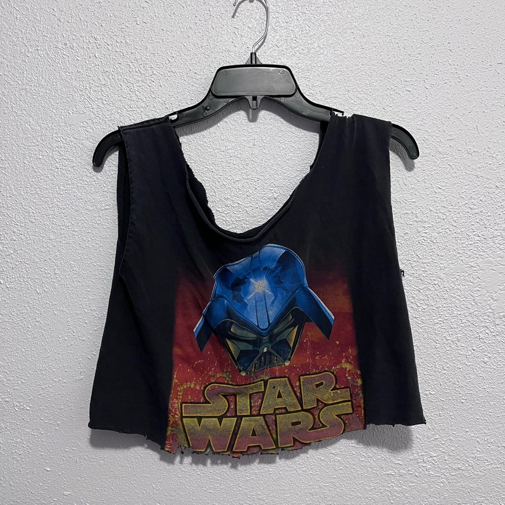 Star Wars Women's Black Cropped Graphic Tank Top
